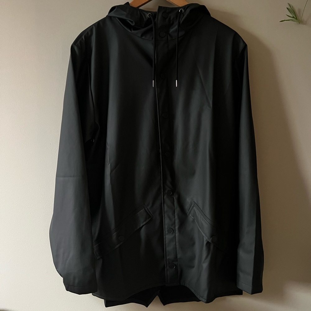 RAINS Black Waterproof Jacket